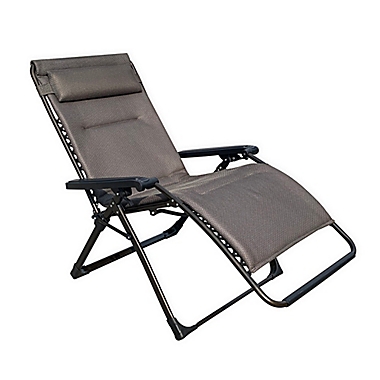 Never Rust Aluminum Outdoor Oversized Adjustable Relaxer in Grey. View a larger version of this product image.