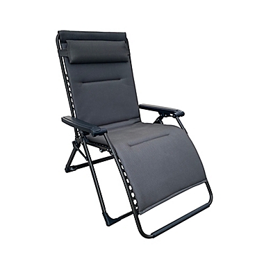 Never Rust Aluminum Outdoor Oversized Adjustable Relaxer in Grey. View a larger version of this product image.