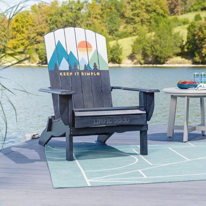 Life is Good® Adirondack Folding Chair in Blue | Bed Bath and Beyond Canada