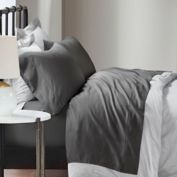 Madison Park 1500-Thread-Count 4-Piece Cotton Blend Queen Sheet Set in Charcoal