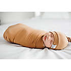 Alternate image 3 for Copper Pearl&trade; Size 0-4M Camel Top Knot Hat
