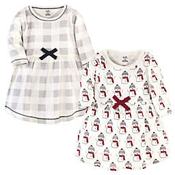 Touched by Nature® Size 2T 2-Pack Snowman Organic Cotton Long Sleeve Dresses