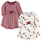Alternate image 0 for Touched by Nature&reg; Size 3-6M 2-Pack Holly Long Sleeve Organic Cotton Dresses in Red