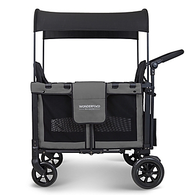 WonderFold Wagon W2 Double Folding Stroller Wagon in Charcoal Grey. View a larger version of this product image.