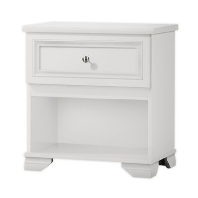 South Lake 1-Drawer Nightstand in White