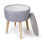 Alternate image 1 for Humble Crew Parker Round Storage Ottoman in Grey