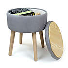 Alternate image 2 for Humble Crew Parker Round Storage Ottoman in Grey
