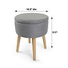 Alternate image 6 for Humble Crew Parker Round Storage Ottoman in Grey