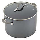 Alternate image 1 for Circulon&reg; Elementum&trade; Nonstick 10 qt. Hard-Anodized Covered Stock Pot in Oyster Grey