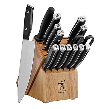 HENCKELS 1895 Refined 15-Piece Kitchen Knife Block Set in Natural. View a larger version of this product image.