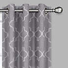 Alternate image 1 for Eclipse Leland Ogee 84-Inch Grommet 100% Blackout Window Curtain Panels in Grey (Set of 2)