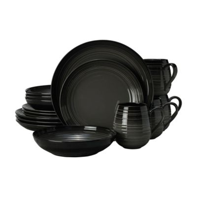 Mikasa&reg; Swirl Ombre Coupe 16-Piece Dinnerware Set in Graphite