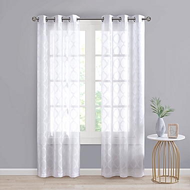 SALT&trade; Tate Grommet Sheer Window Curtain Panels (Set of 2). View a larger version of this product image.