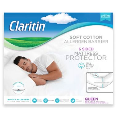 Claritin&reg; Cotton Mattress Protectors Queen. View a larger version of this product image.