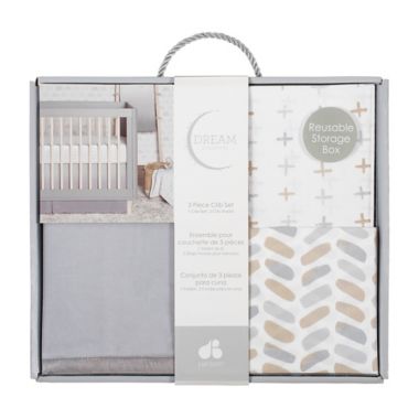 just born&reg; Dream Ombre Nursery Bedding Collection in Grey. View a larger version of this product image.