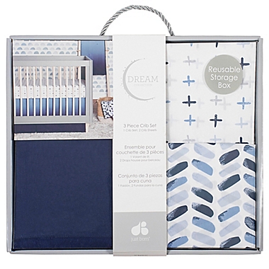 just born&reg; Dream Ombre Crib Bedding Set in Blue. View a larger version of this product image.
