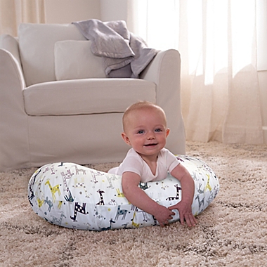 Boppy&reg; Original Nursing Pillow Cover in Gray/Gold Giraffe. View a larger version of this product image.