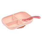 Alternate image 2 for BEABA&reg; 2-Piece Silicone Suction Meal Set in Rose