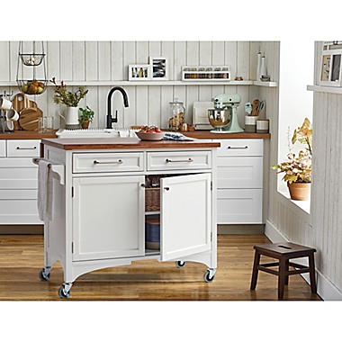 Bee &amp; Willow&trade; 2-Drawer Kitchen Island in White. View a larger version of this product image.
