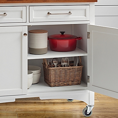 Bee &amp; Willow&trade; 2-Drawer Kitchen Island in White. View a larger version of this product image.