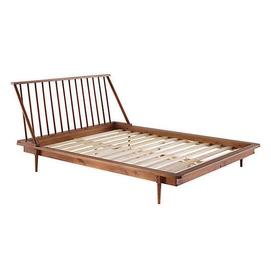 Diana Mid Century Spindle Queen Bed, Full Size Queen Bed Frame