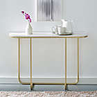 Alternate image 3 for Forest Gate&trade; Modern Curved Console Table in White Faux Marble/Gold