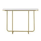 Alternate image 5 for Forest Gate&trade; Modern Curved Console Table in White Faux Marble/Gold