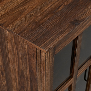 Forest Gate&trade; Sliding Door Bar Cabinet in Walnut. View a larger version of this product image.