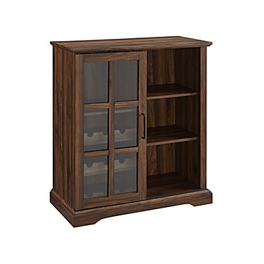 Forest Gate&trade; Sliding Door Bar Cabinet in Walnut. View a larger version of this product image.