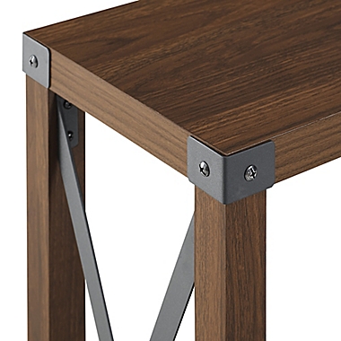 Forest Gate Wheatland Modern Farmhouse Entryway Accent Table in Brown. View a larger version of this product image.