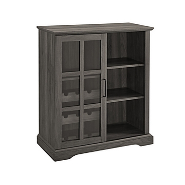 Forest Gate&trade; Sliding Door Bar Cabinet in Slate Grey. View a larger version of this product image.