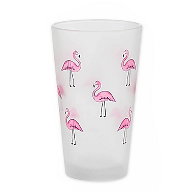 Details about   Culver Frosted Flamingos Bike Surf Board Double Old Fashioned Glasses Set 4 New 
