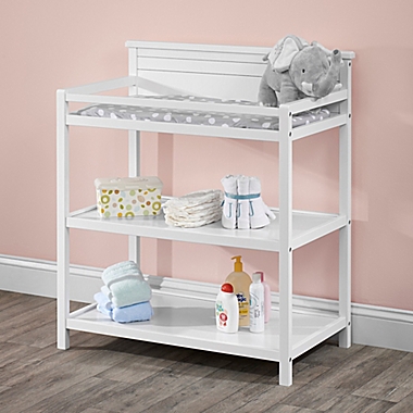 Oxford Baby Harper Changing Table in Snow White. View a larger version of this product image.