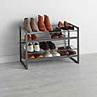 Alternate image 1 for ORG&trade; Compact 4-Tier Shoe Rack in Grey