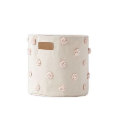 pehr Pom Pom Canvas Storage Bin in Blush