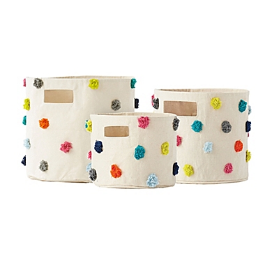 pehr Pom Pom Canvas Storage Bin in Multi. View a larger version of this product image.