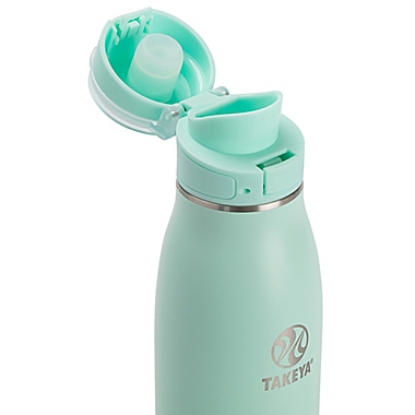 Takeya&reg; Actives Stainless Steel 17 oz. Travel Mug in Aqua. View a larger version of this product image.