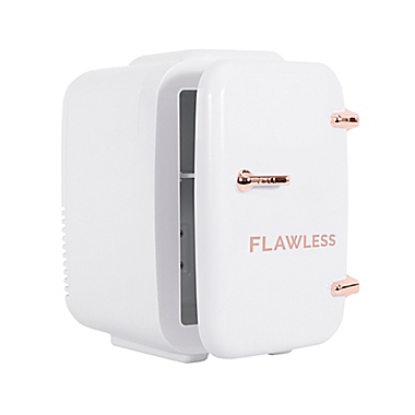 Flawless&reg; Mini Beauty and Skincare Refrigerator in White/Rose Gold. View a larger version of this product image.