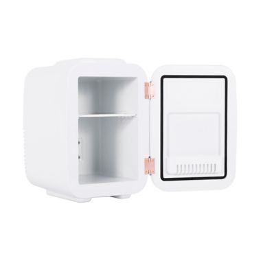 Flawless&reg; Mini Beauty and Skincare Refrigerator in White/Rose Gold. View a larger version of this product image.