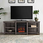 Alternate image 2 for Forest Gate&trade; 70-Inch TV Stand with Electric LED Fireplace in Slate Grey