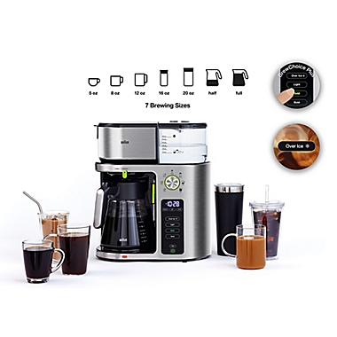 Braun 10-Cup MultiServe Coffee Maker in Stainless Steel/Black. View a larger version of this product image.