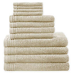 510 Design Big Bundle 100% Cotton Quick Dry 12-Piece Bath Towel Set in Taupe