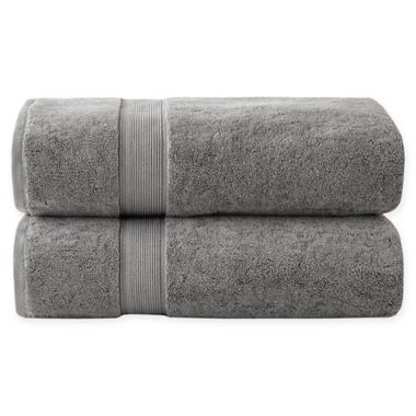 Madison Park Signature 2-Piece Bath Sheet Set in Grey. View a larger version of this product image.