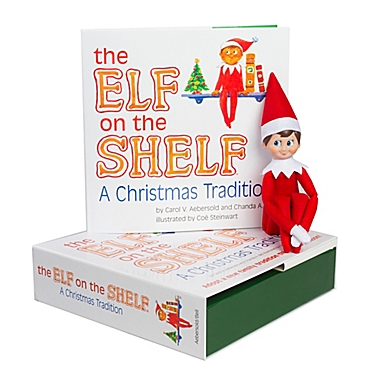 The Elf on the Shelf&reg; A Christmas Tradition Book Set with Light Skin Tone Boy Elf. View a larger version of this product image.
