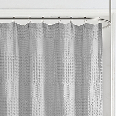 Madison Park Arlo Super Waffle Textured Solid Shower Curtain. View a larger version of this product image.