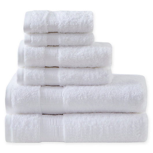Alternate image 1 for Madison Park Signature Luxor Egyptian Cotton 6-Piece Towel Set in White