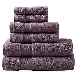 Madison Park Signature Luxor Egyptian Cotton 6-Piece Towel Set in Purple