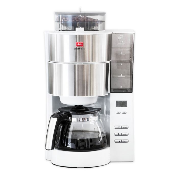 Melitta Aroma Fresh Grind Brew 10 Cup Coffee Maker In White Bed Bath Beyond