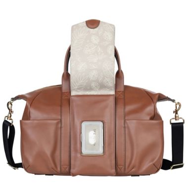 TWELVElittle Peek-A-Boo Diaper Satchel in Toffee. View a larger version of this product image.