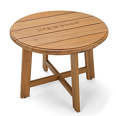 Life is Good&reg; All-Weather Acacia Wood Patio Side Table. View a larger version of this product image.